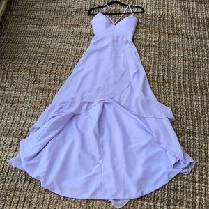 Size S Lavender Bridesmaid High-Low Dress